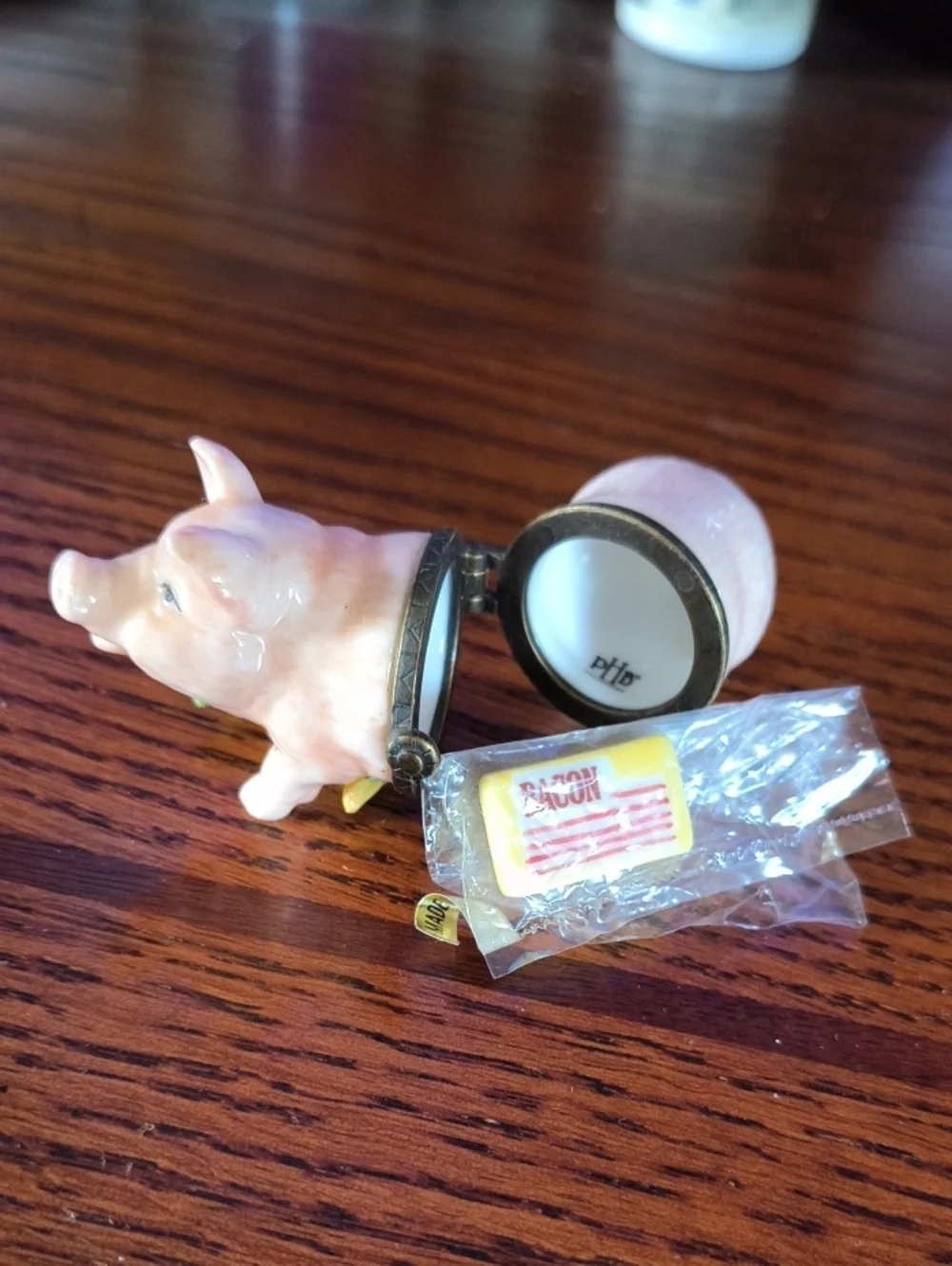 Pig Shaped Trinket Box - Pink Ceramic Small Pets Accessory